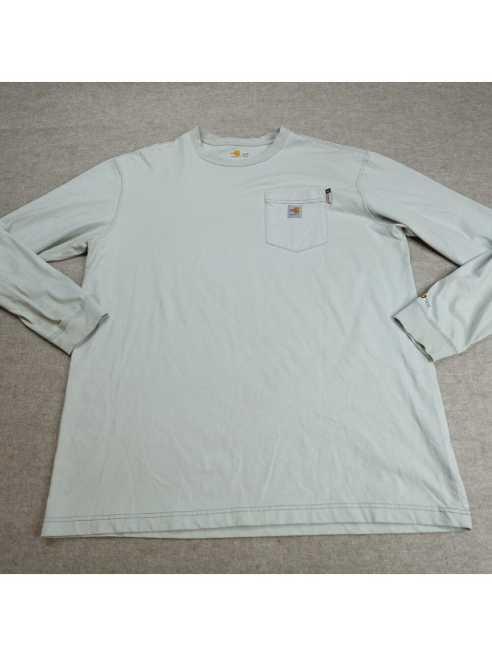 Carhartt Mens Shirt XLT Blue Long Sleeve FR CAT2 100% Cotton Chest Pocket